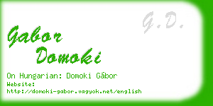 gabor domoki business card